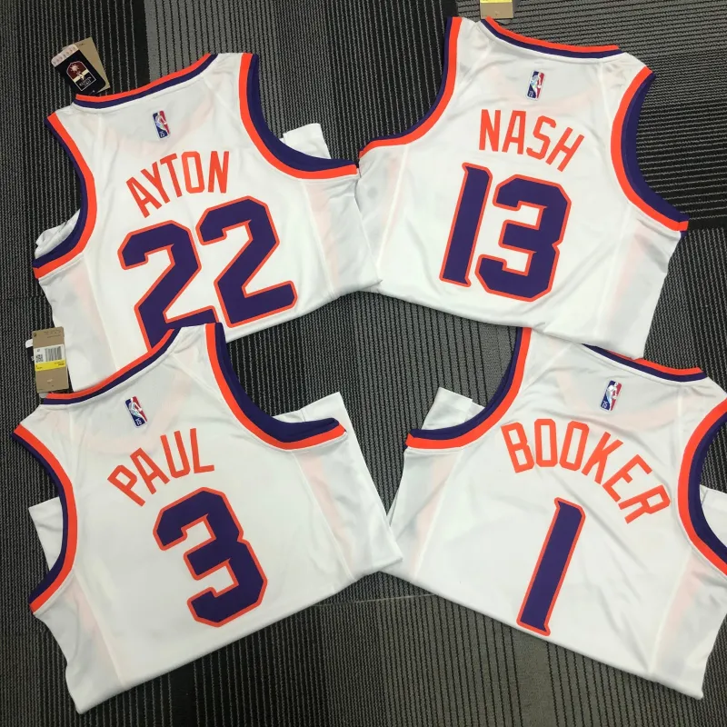 Phoenix Suns 75th Anniversary White Devin Booker #1 Heren Jersey