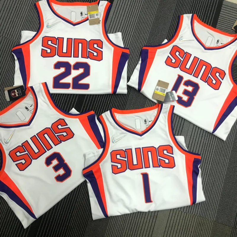 Phoenix Suns 75th Anniversary White Devin Booker #1 Heren Jersey
