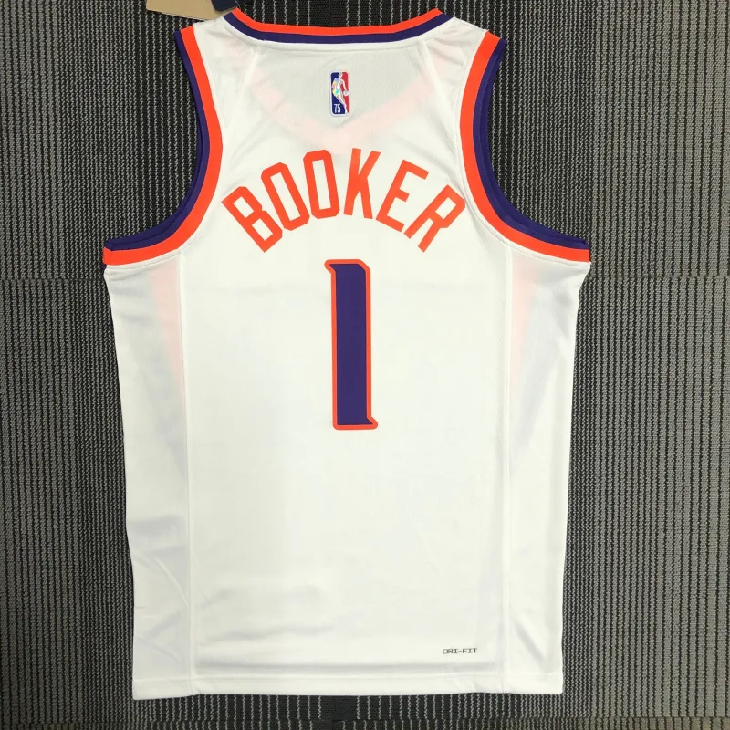 Phoenix Suns 75th Anniversary White Devin Booker #1 Heren Jersey