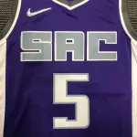 Jersey de hombre del 75º aniversario de los Sacramento Kings Purple De'Aaron Fox #5