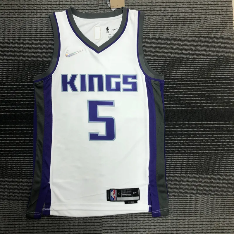 75th Anniversary Sacramento Kings White De’Aaron Fox #5 Men’s Jersey
