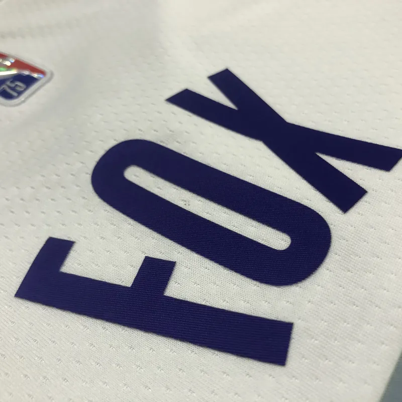 75th Anniversary Sacramento Kings White De’Aaron Fox #5 Men’s Jersey