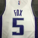 75th Anniversary Sacramento Kings White De’Aaron Fox #5 Men’s Jersey