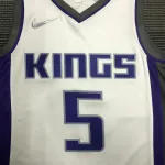75th Anniversary Sacramento Kings White De’Aaron Fox #5 Men’s Jersey