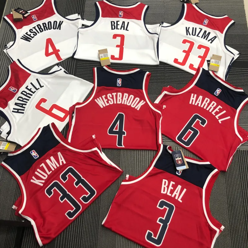 75th Anniversary Washington Wizards Red Kyle Kuzma #33 Men’s Jersey