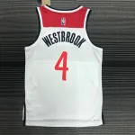 75th Anniversary Washington Wizards White Russell Westbrook #4 Men's Jersey