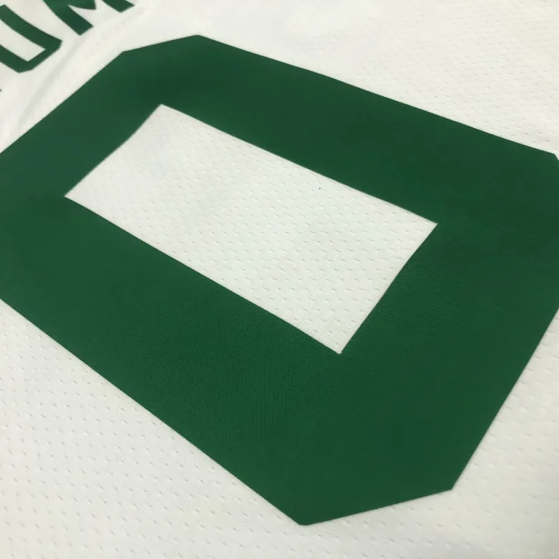 Miseta de hombre 75th Anniversary Jayson Tatum #0 White de los Boston Celtics