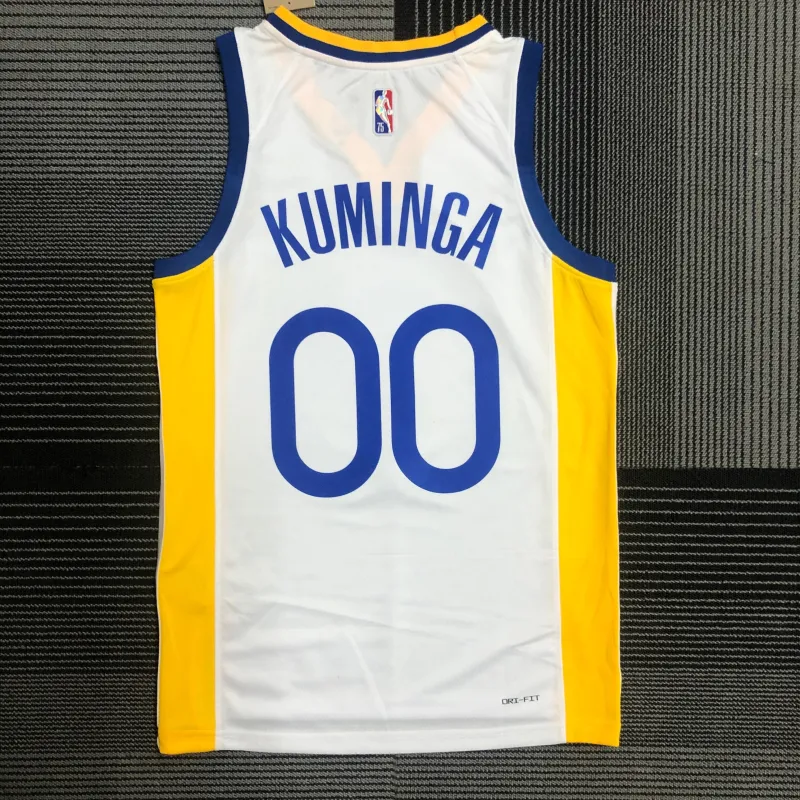 Jersey dos Golden State Warriors 75º aniversário branco Jonathan Kuminga #00 para homem