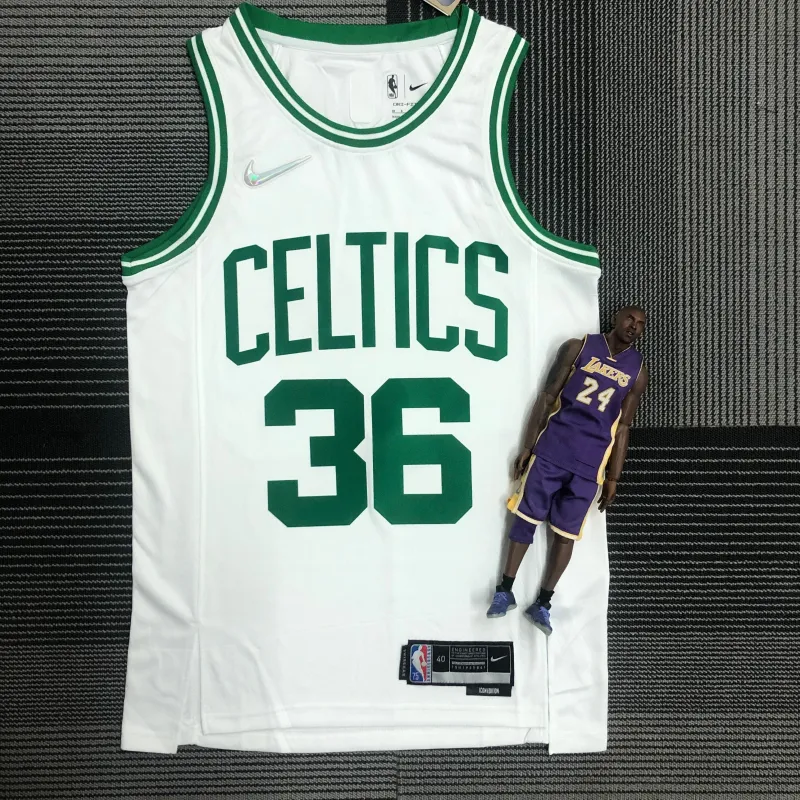Boston Celtics 75th Anniversary Marcus Smart #36 White Men’s Jersey