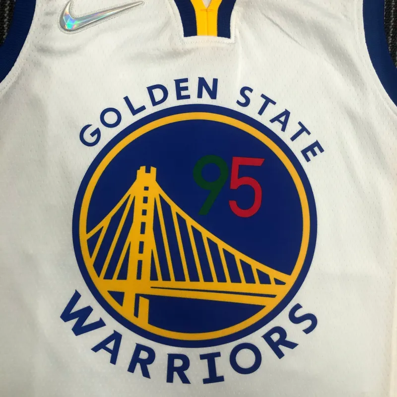 Camiseta de los Golden State Warriors 75th Anniversary White #95 para hombre