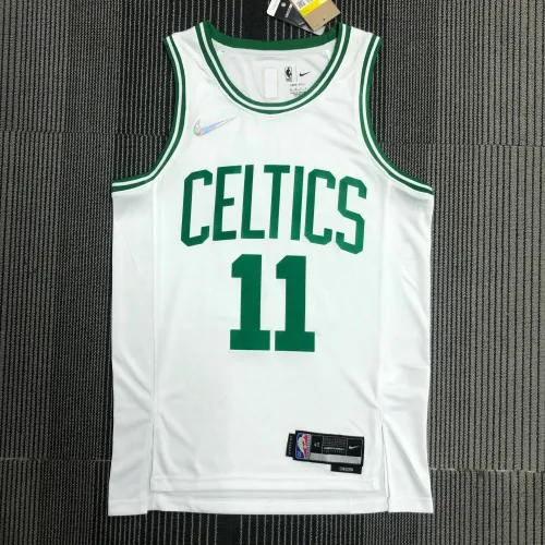 Camiseta Boston Celtics 75th Anniversary Kyrie Irving #11 Blanca, Hombre