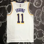 Camiseta de hombre blanca Kyrie Irving #11 del 75.º aniversario de Los Angeles Lakers