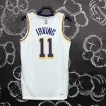 Camiseta de hombre blanca Kyrie Irving #11 del 75.º aniversario de Los Angeles Lakers