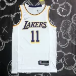 Camiseta de hombre blanca Kyrie Irving #11 del 75.º aniversario de Los Angeles Lakers