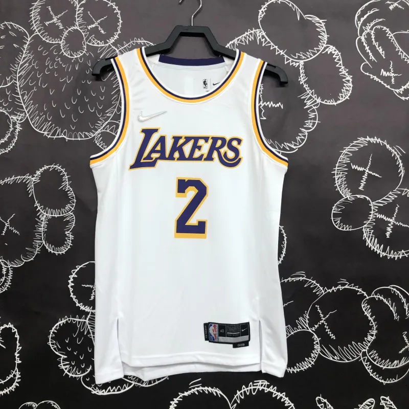 Los Angeles Lakers 75th Anniversary Kyrie Irving #2 White Men’s Jersey