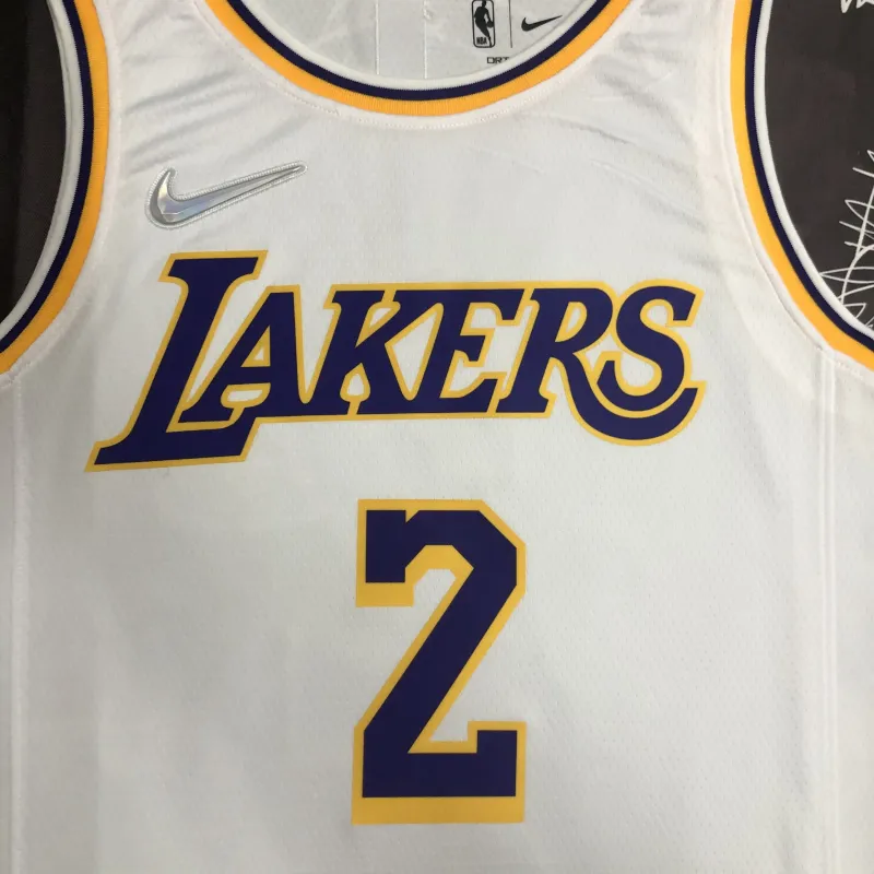 Los Angeles Lakers 75th Anniversary Kyrie Irving #2 White Men’s Jersey