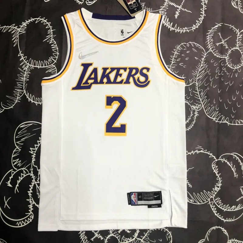 Los Angeles Lakers 75th Anniversary Kyrie Irving #2 White Men’s Jersey