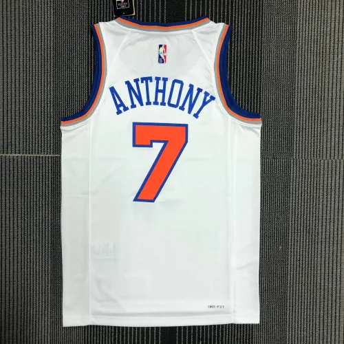 New York Knicks White Carmelo Anthony #7 Jersey | NBA Swingman Jersey
