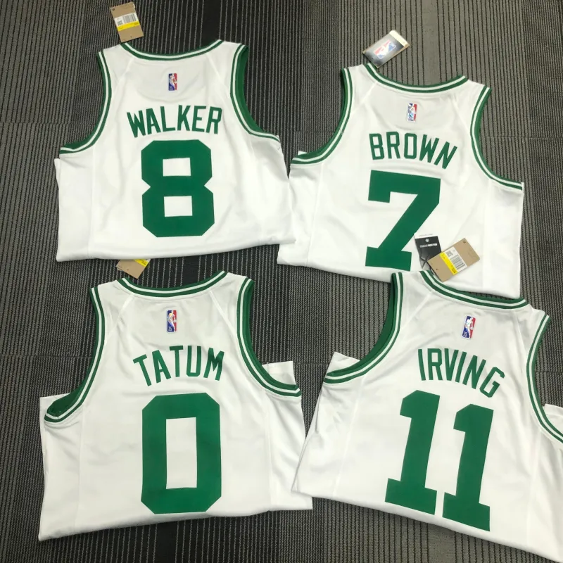 Boston Celtics 75th Anniversary Kemba Walker #8 White Men’s Jersey