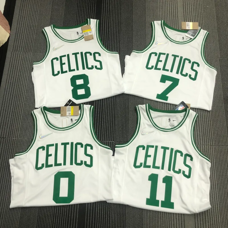 Boston Celtics 75th Anniversary Kemba Walker #8 White Men’s Jersey