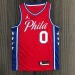 Camiseta Philadelphia 76ers Jordan Edition Rojo Tyrese Maxey #0 Hombre Camiseta roja de hombre de los Philadelphia 76ers, edición Jordan, de Tyrese Maxey (#0)