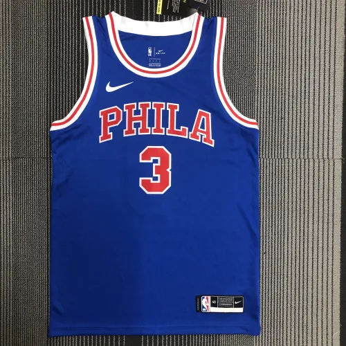 Maglia Philadelphia 76ers Retro Blue Allen Iverson #3 Uomo