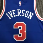 Philadelphia 76ers Retro Blue Allen Iverson #3 Men’s Jersey