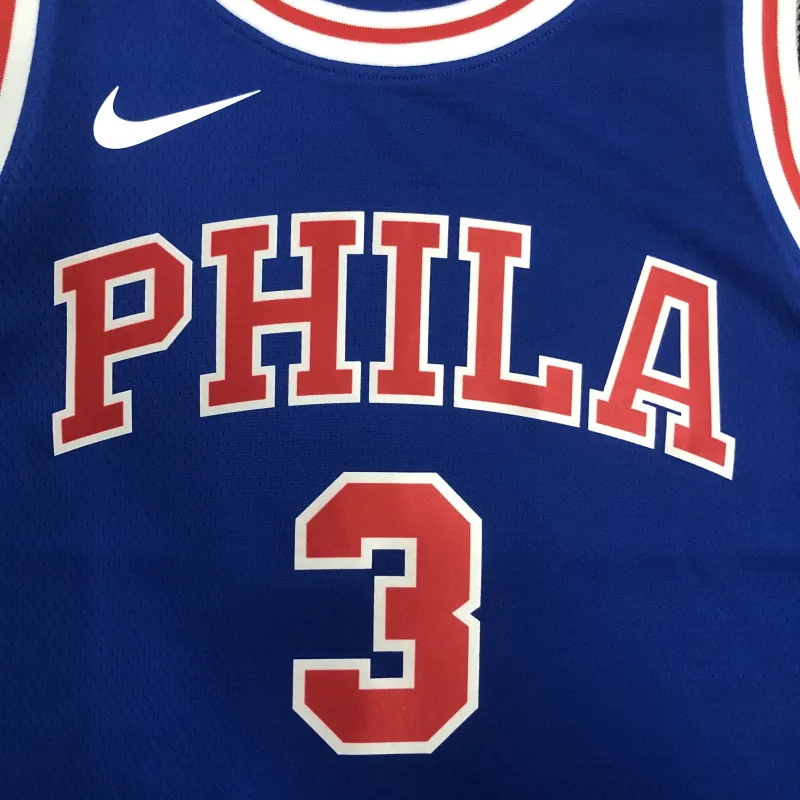 Philadelphia 76ers Retro Blue Allen Iverson #3 Men’s Jersey