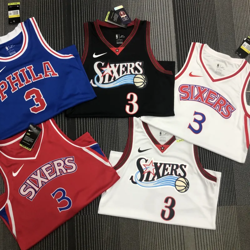 Philadelphia 76ers Retro White Allen Iverson #3 Men’s Jersey