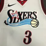 Philadelphia 76ers Retro White Allen Iverson #3 Men’s Jersey