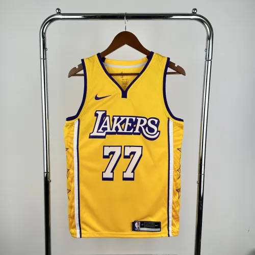 Maglia da uomo Los Angeles Lakers Luka Doncic #77 Stars