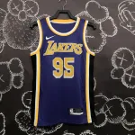 Camisola dos Los Angeles Lakers Kyle Anderson #95 púrpura para homem Los Angeles Lakers Kyle Anderson #95 Purple Men’s Jersey