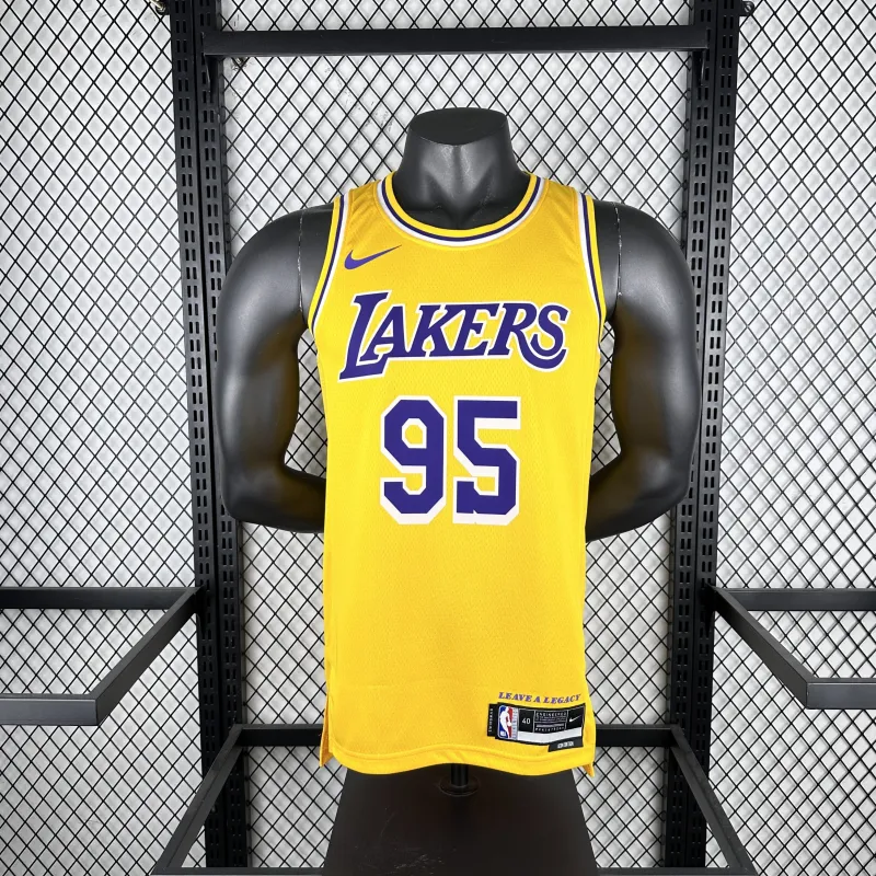 Los Angeles Lakers Kyle Anderson #95 Yellow Men’s Jersey