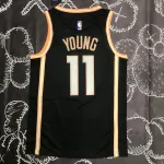 Atlanta Hawks Maglia Nera Trae Young #11 | Maglia NBA Swingman