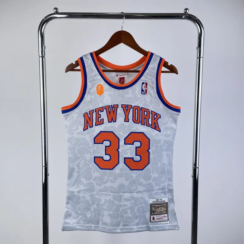 New York Knicks White Patrick Ewing #33 Jersey | NBA Swingman Jersey
