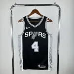 San Antonio Spurs Black Keldon Johnson #4 Jersey | NBA Swingman Jersey Maillot noir Keldon Johnson #4 des San Antonio Spurs | Maillot Swingman NBA