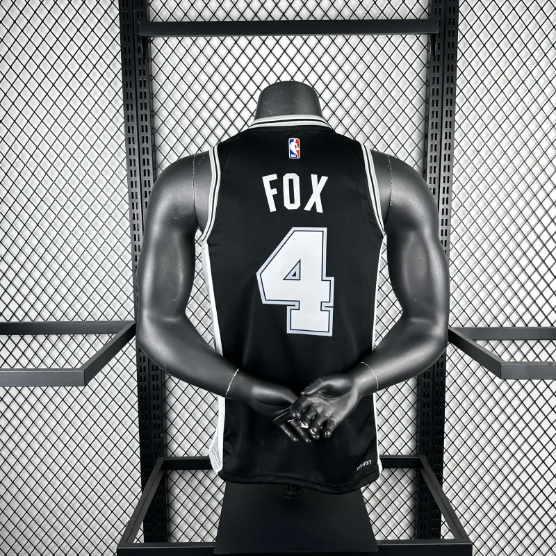 Maillot noir Keldon Johnson #4 des San Antonio Spurs | Maillot Swingman NBA