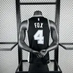 Maillot noir Keldon Johnson #4 des San Antonio Spurs | Maillot Swingman NBA