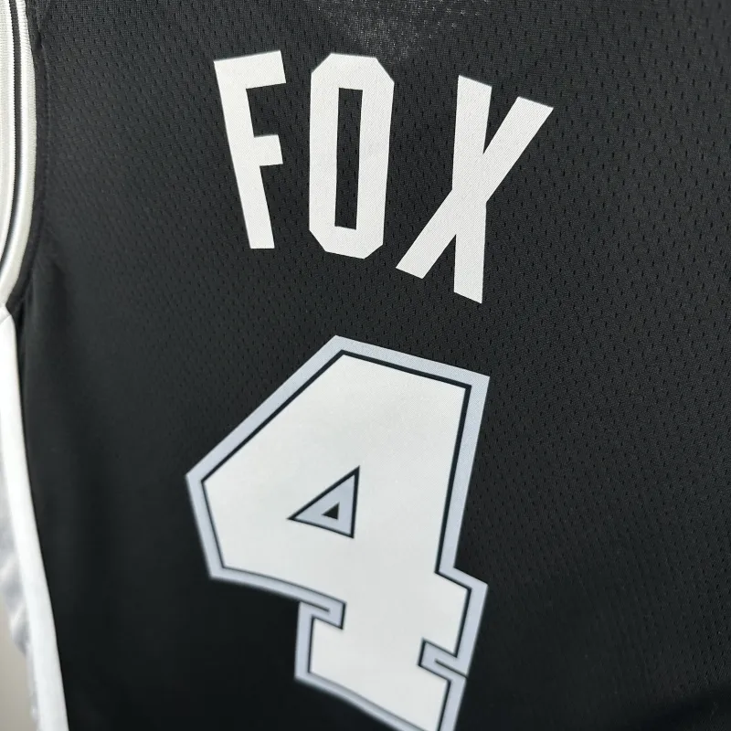 Maillot noir Keldon Johnson #4 des San Antonio Spurs | Maillot Swingman NBA