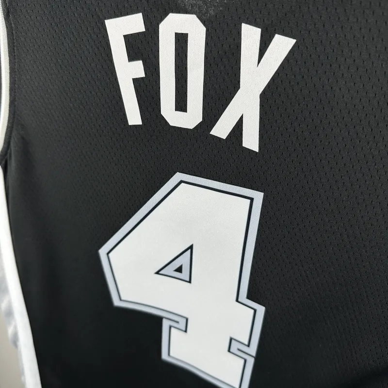 Maillot noir Keldon Johnson #4 des San Antonio Spurs | Maillot Swingman NBA