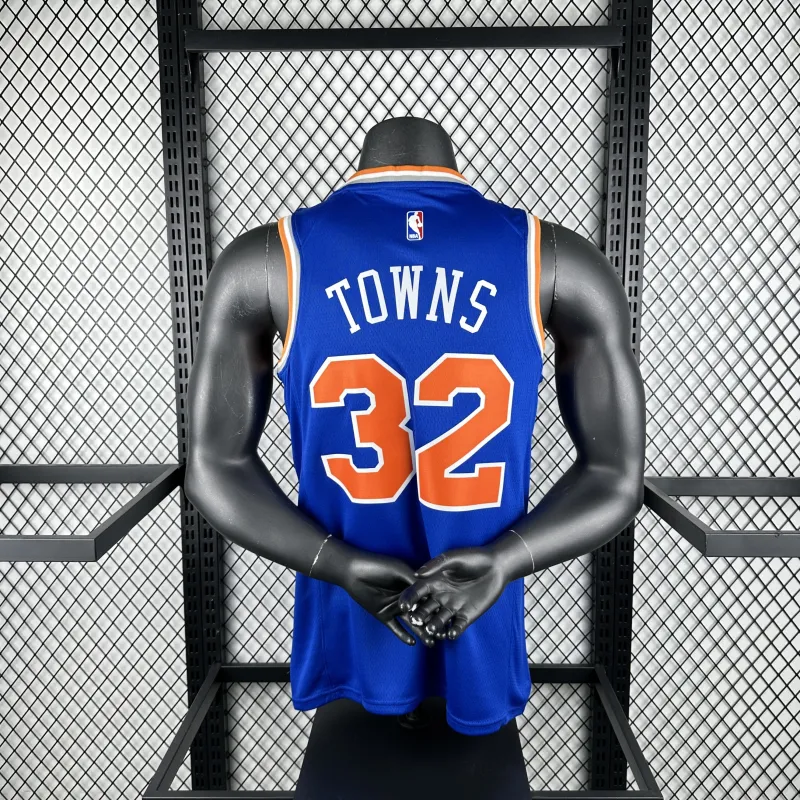 New York Knicks Blue Karl-Anthony Towns #32 Jersey | NBA Swingman Jersey