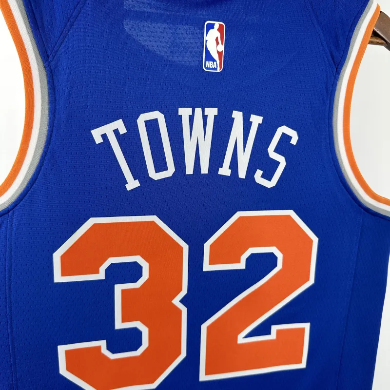 New York Knicks Blue Karl-Anthony Towns #32 Jersey | NBA Swingman Jersey