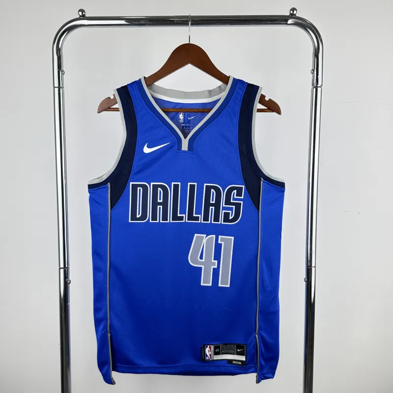 Dallas Mavericks Away Blue Dirk Nowitzki #41 Men’s Jersey