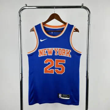 New York Knicks Blue Mikal Bridges #25 Jersey | NBA Swingman Jersey