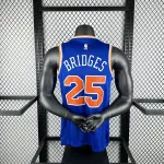 New York Knicks Blue Mikal Bridges #25 Jersey | NBA Swingman Jersey