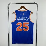 New York Knicks Blue Mikal Bridges #25 Jersey | NBA Swingman Jersey
