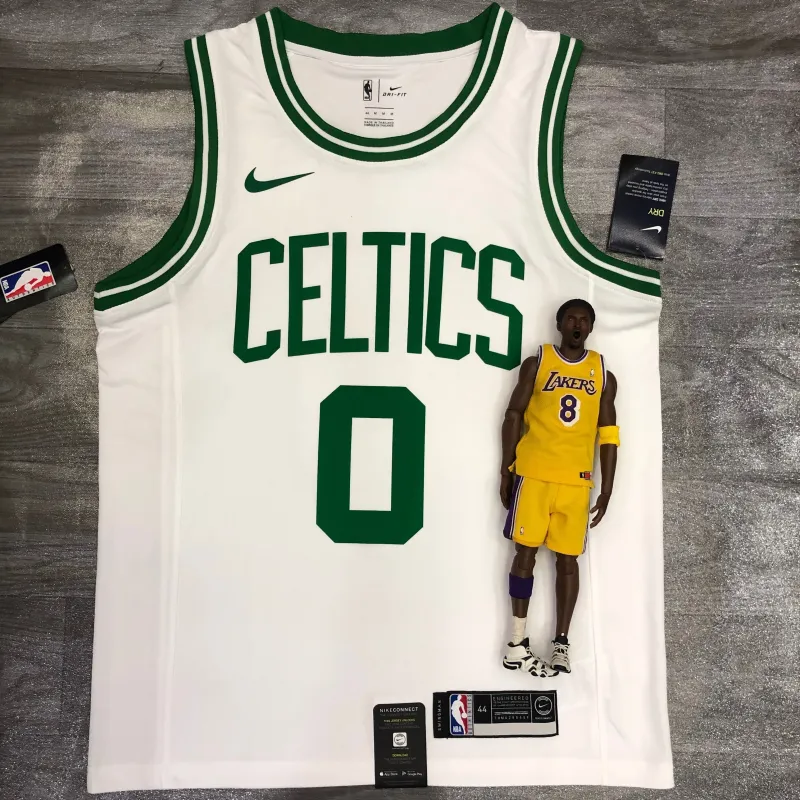 Boston Celtics Retro Jayson Tatum #0 White Men’s Jersey