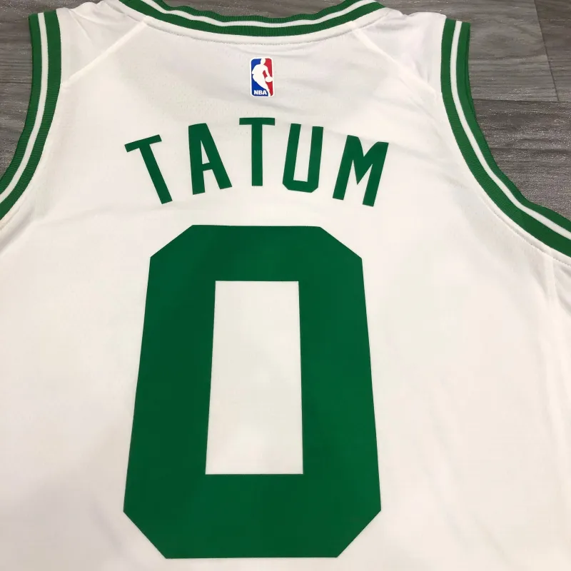 Boston Celtics Retro Jayson Tatum #0 White Men’s Jersey