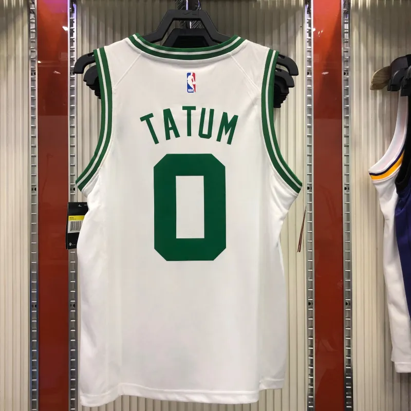 Boston Celtics Retro Jayson Tatum #0 White Men’s Jersey
