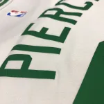Camisola retro masculina dos Boston Celtics com o nome de Paul Pierce, modelo #34, branca
